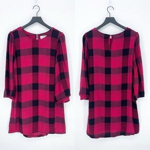 NWT Cloth & Stone Buffalo Check Long Sleeve Tunic Dress XS